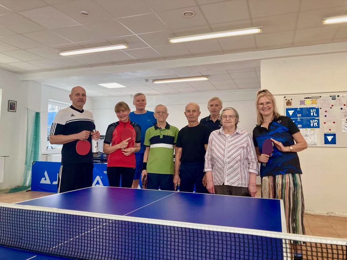 SENJORŲ - MĖGĖJŲ, 65+ amžiaus grupėje, stalo teniso turnyras